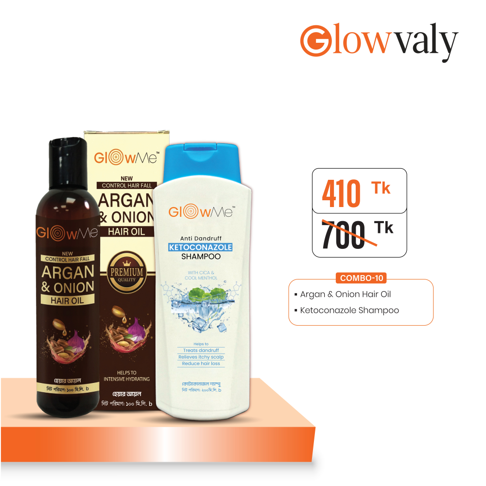 Combo 10 Anti Dandruff Shampoo and Argan Onion Oil